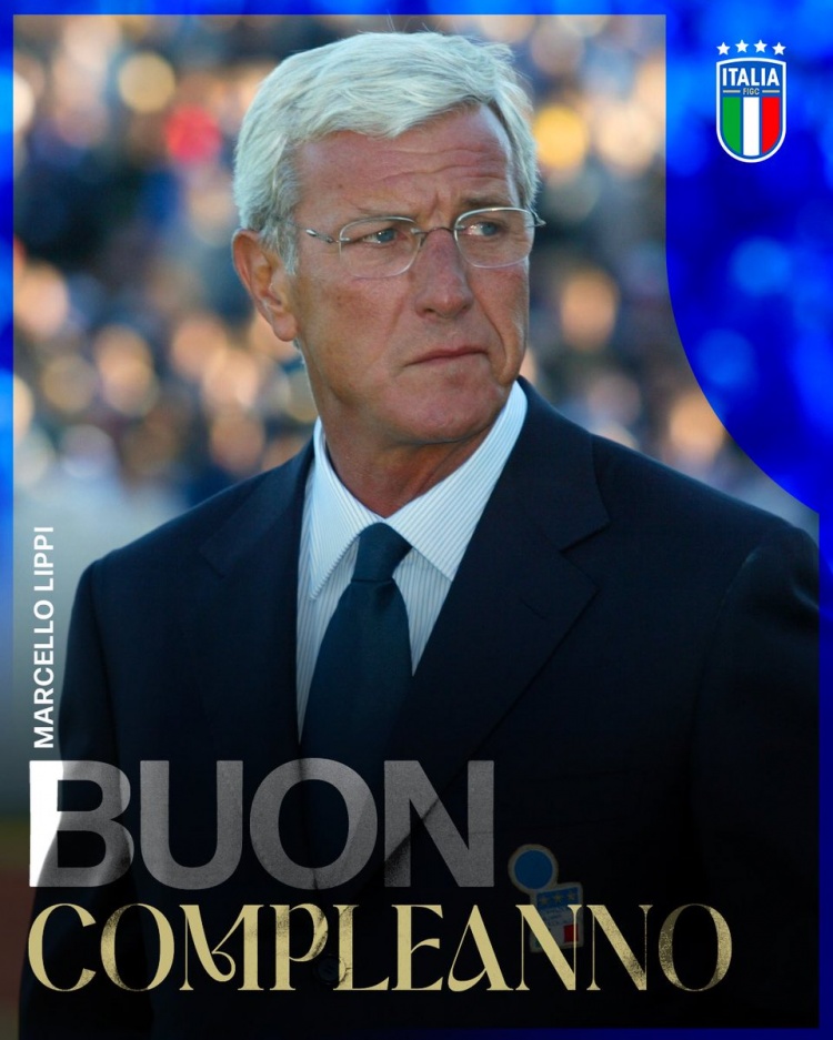 意大利国家队官方为功勋主帅里皮庆生