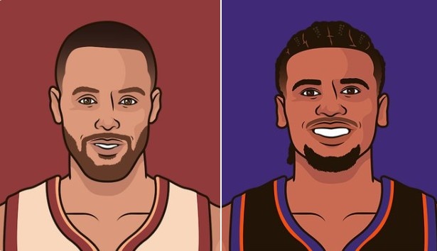 库里对杰伦·格林历史战绩占优 勇士太阳附加赛前数据对比