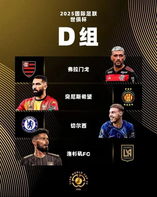 2025世俱杯D组：切尔西头号热门，洛杉矶FC顶替莱昂进死亡之组